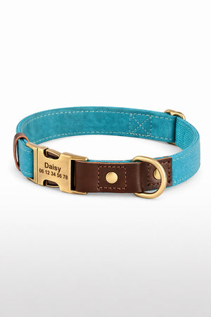 Collier Chien Personnalisé Cyan Balatoutou