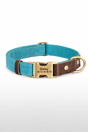 Collier Chien Personnalisé Cyan Balatoutou