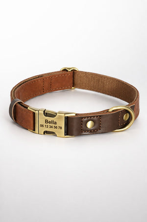 Collier Chien Personnalisé Marron Balatoutou