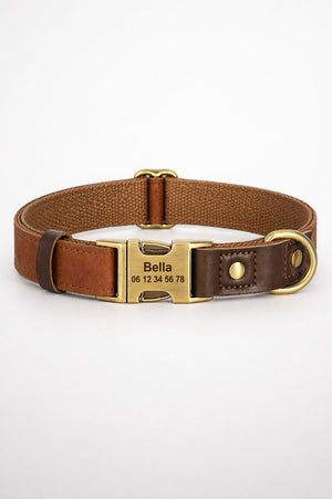 Collier Chien Personnalisé Marron Balatoutou