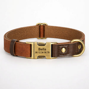 Collier Chien Personnalisé Marron Balatoutou