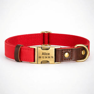 Collier Chien Personnalisé Rouge Balatoutou