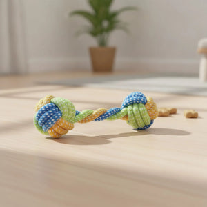 Corde à Mâcher Interactive en Coton pour Chien