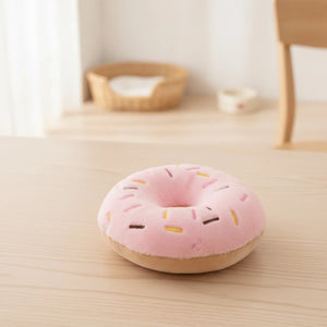 Jouet Chien Peluche Donut Rose Couineur