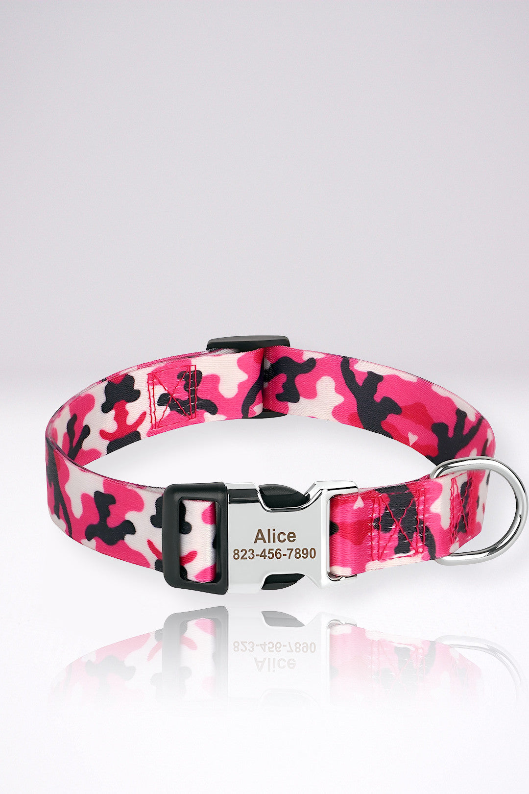 Collier Chien Personnalisé Alexandra Rose Bonbon en Nylon