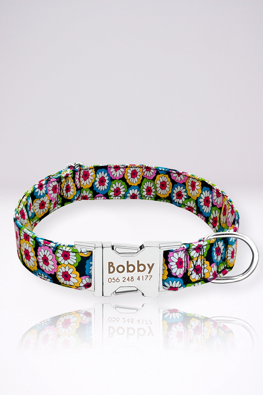 Collier Chien Personnalisé Aurélie Rouge en Nylon