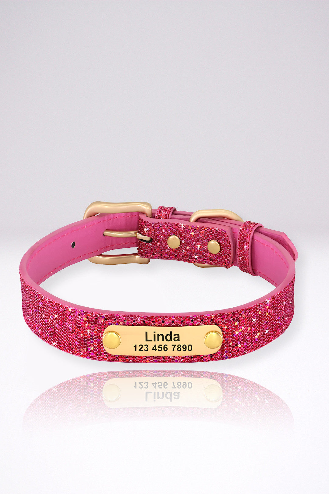 Collier Chien Personnalisé Fanny Rose Pétillante en Cuir