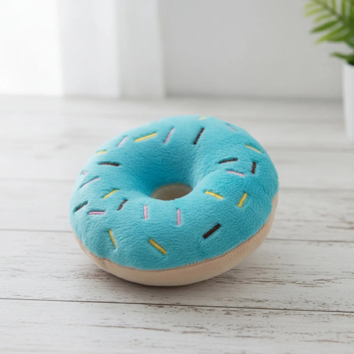 Jouet Chien Peluche Donut Bleu Interactif