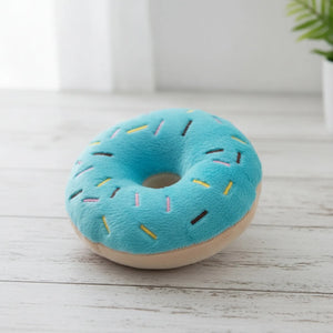 Jouet Chien Peluche Donut Bleu Interactif