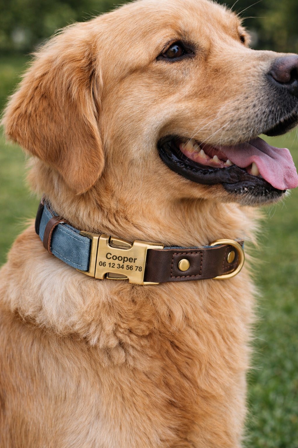 Collier Chien Personnalisé Bleu Ciel Balatoutou