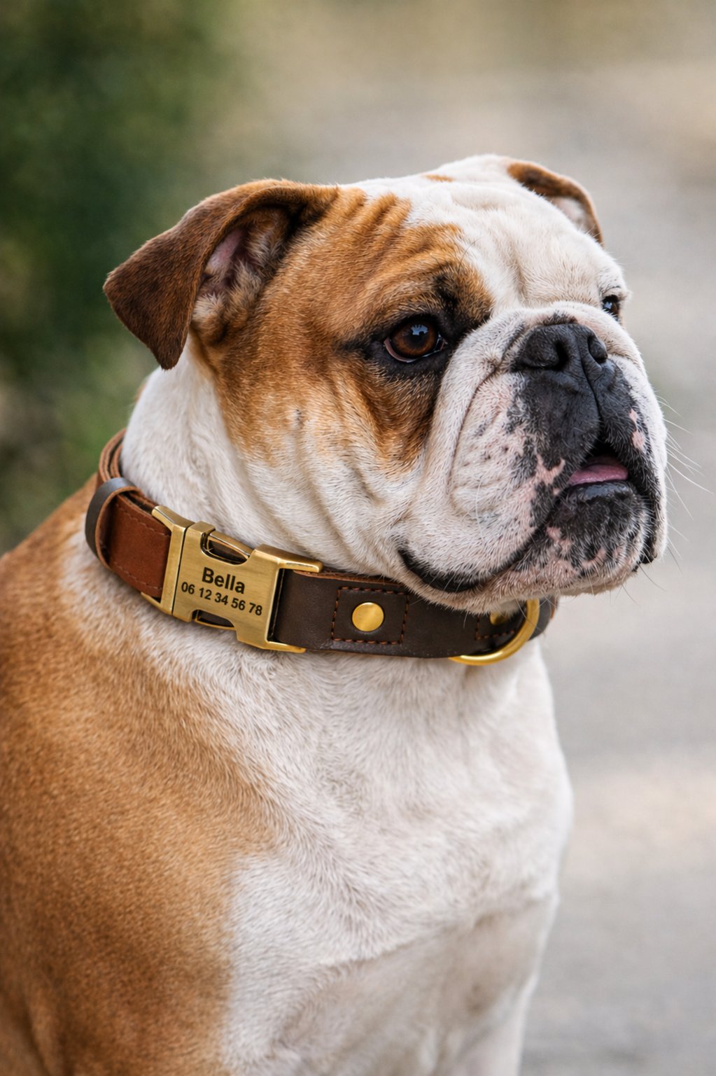 Collier Chien Personnalisé Marron Balatoutou
