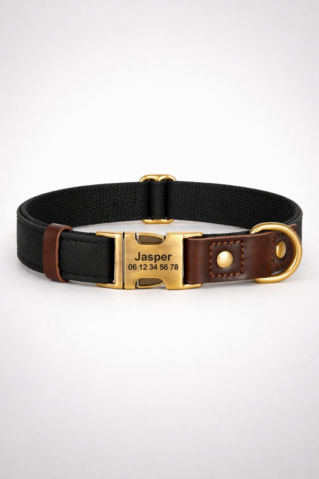 Collier Chien Personnalisé Noir Balatoutou