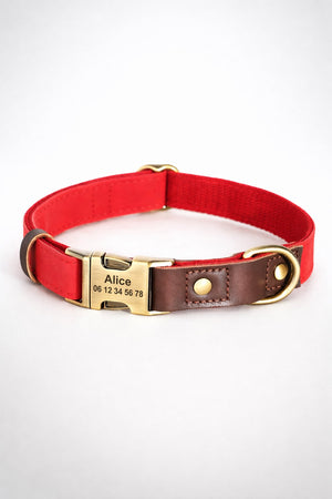 Collier Chien Personnalisé Rouge Balatoutou