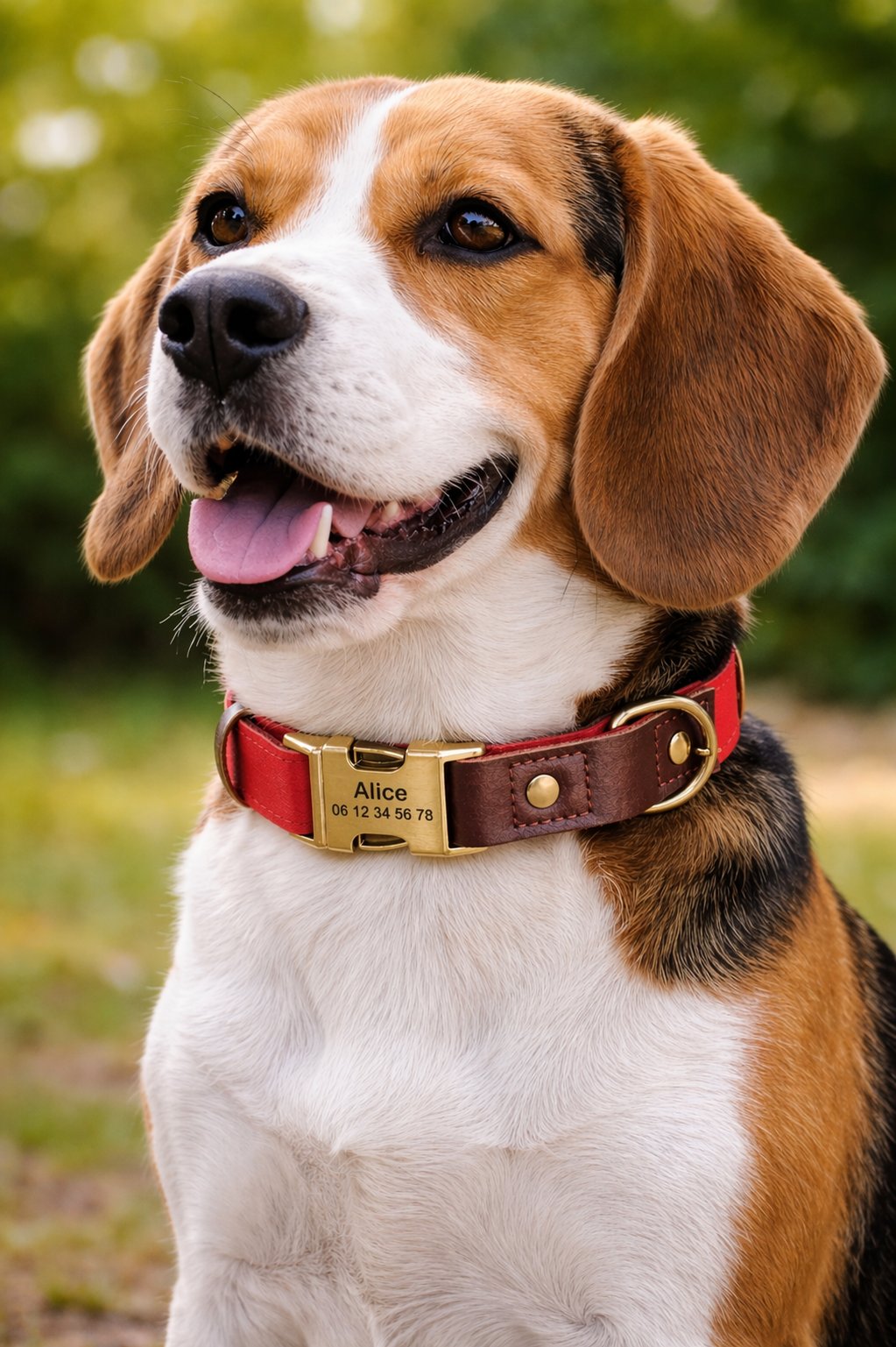 Collier Chien Personnalisé Rouge Balatoutou
