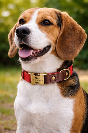 Collier Chien Personnalisé Rouge Balatoutou