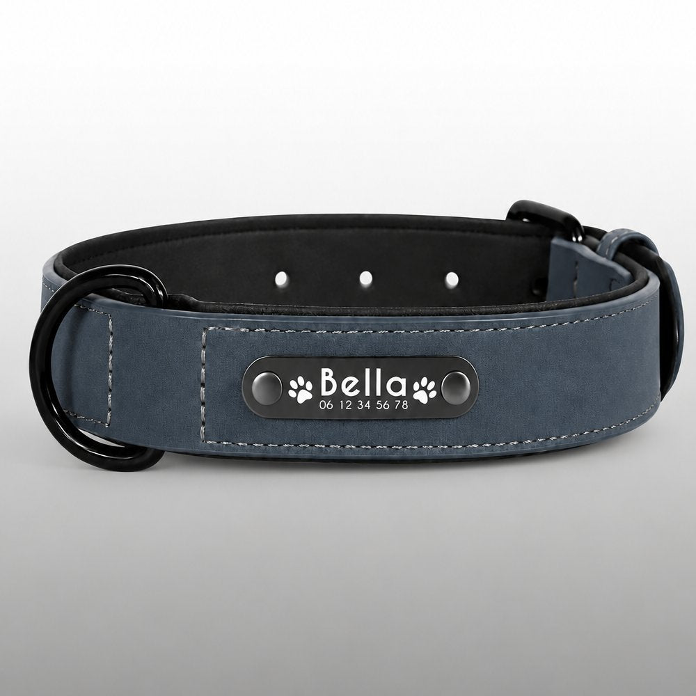 Collier Personnalisé Bleu Ardoise Collitoutou