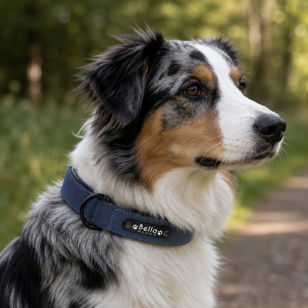 Collier Personnalisé Bleu Ardoise Collitoutou