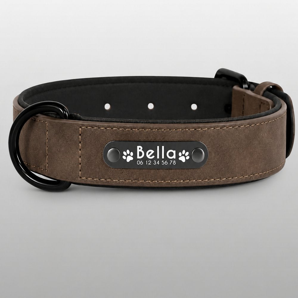 Collier Personnalisé Marron Taupe Collitoutou