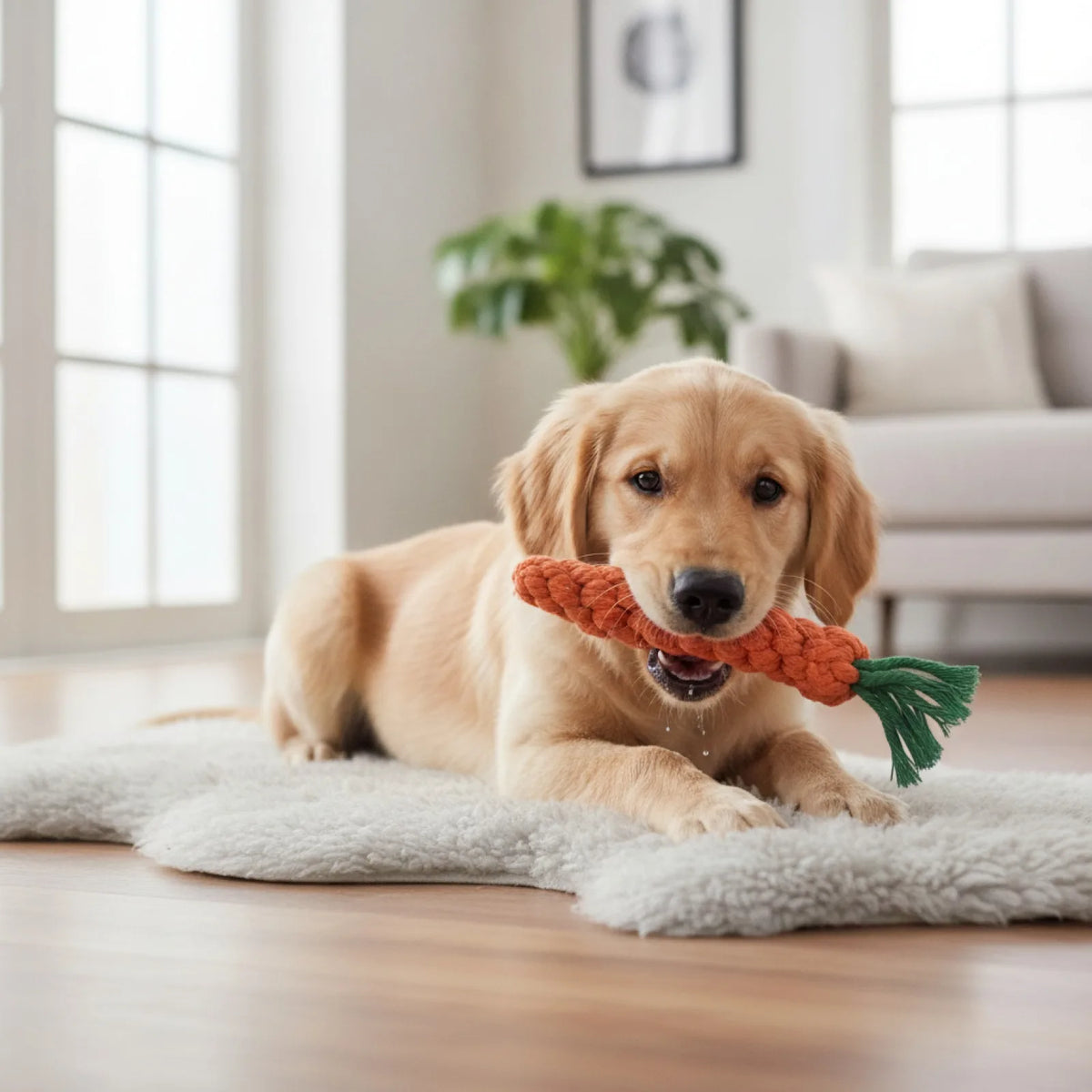 Corde à mâcher Carotte pour Chien