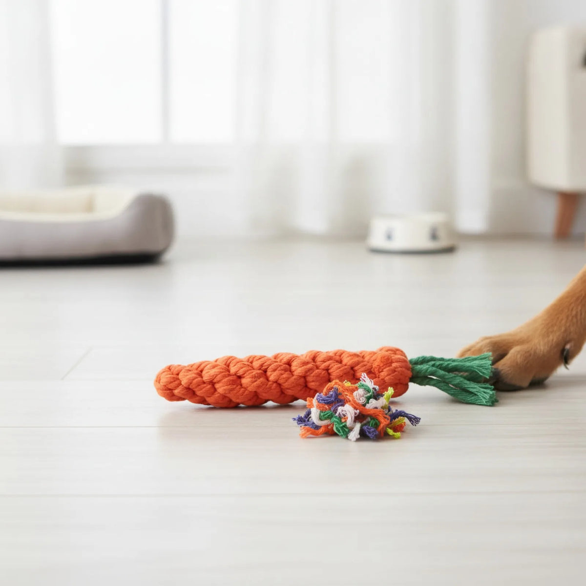 Corde à mâcher Carotte pour Chien