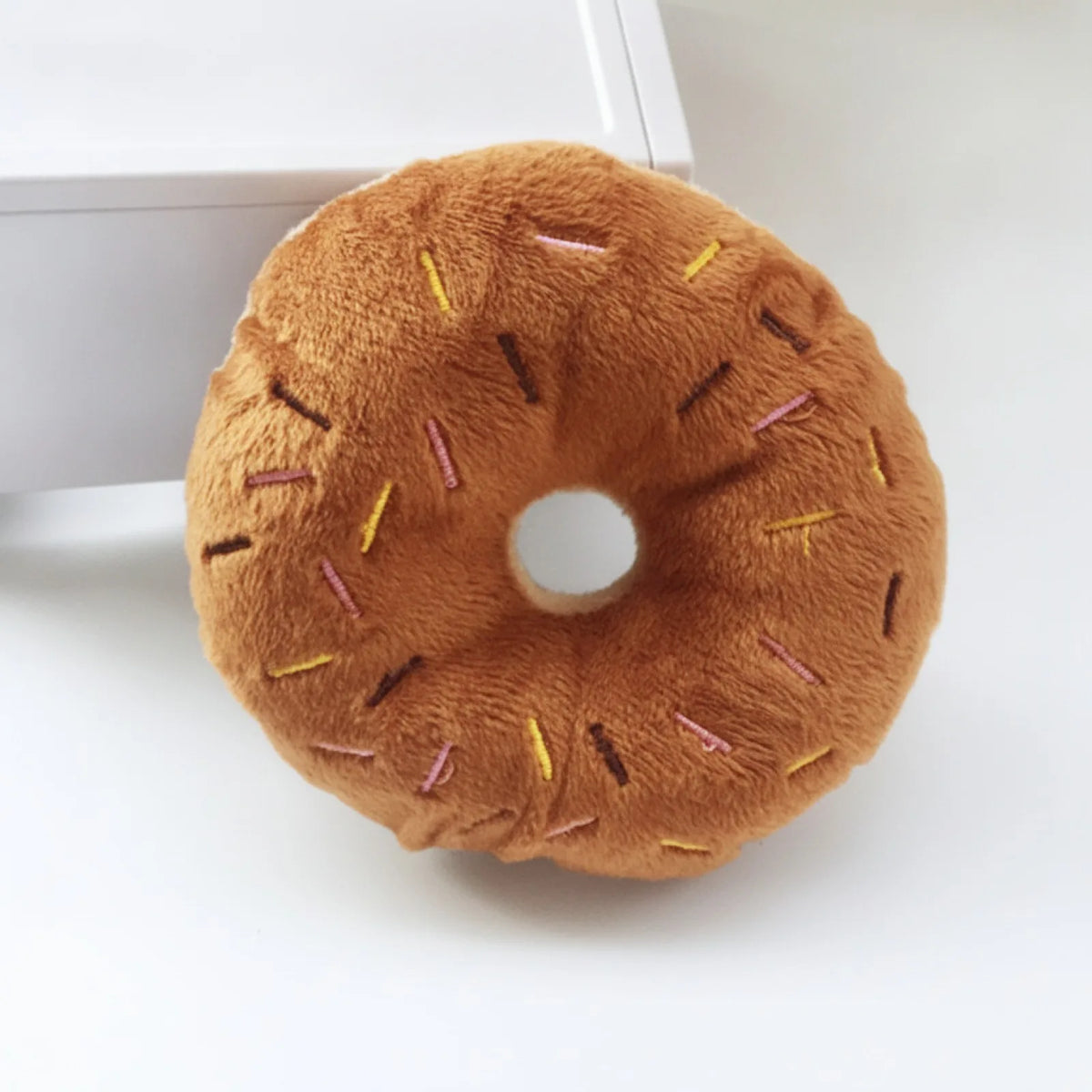 Jouet Chien Peluche Donut Sonore Marron M
