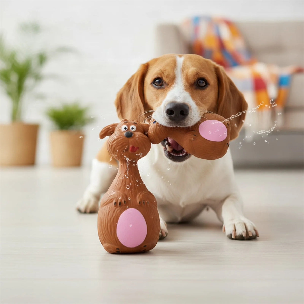 Jouet Vocal Chien Caoutchouc Anti-Morsure